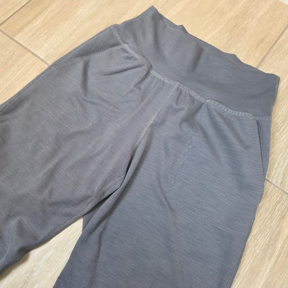 Beyond Yoga Ribbed Jogger Pants Womens S Gray High Rise Lounge Pocket - Picture 3 of 8